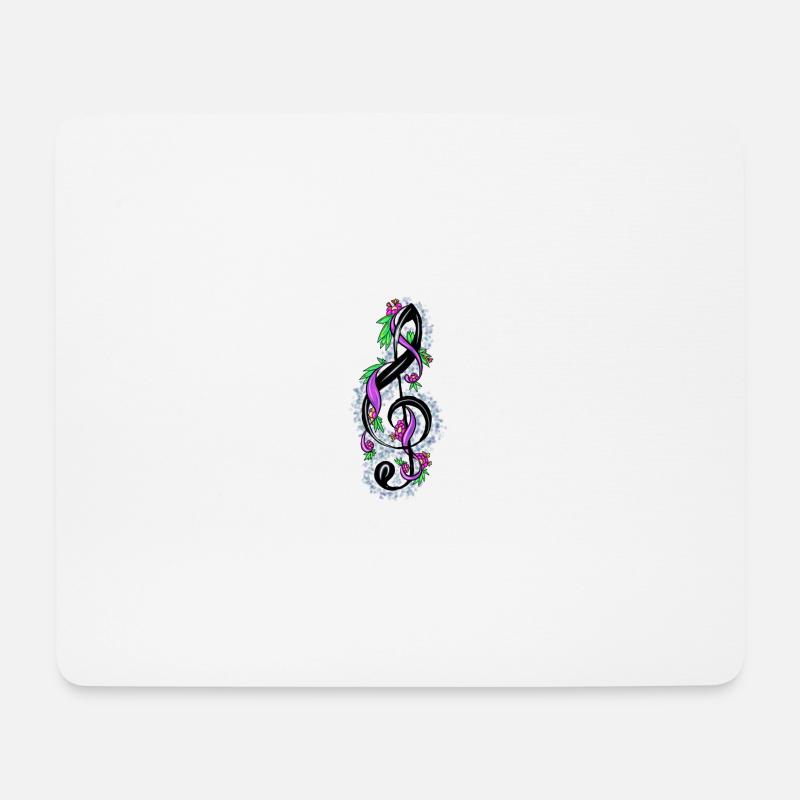 Notenschluessel - Mousepad (Querformat) - Weiß