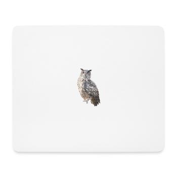Eule Low Poly – International Owl Awareness Day - Mousepad (Querformat) - Weiß - Vorne