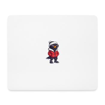 Raven Crow Winter - Mouse Pad (horizontal) - white - Front
