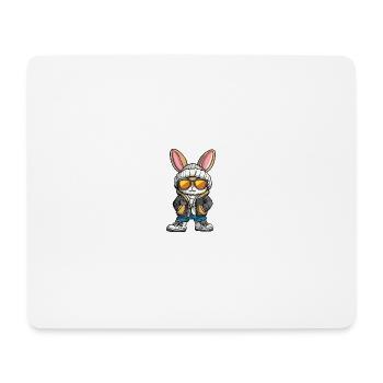 Hase Winter Comic - Mousepad (Querformat) - Weiß - Vorne