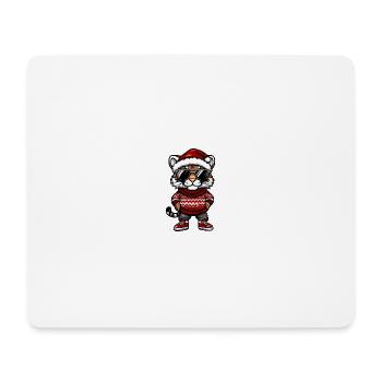 Tigre Noël Cool Noël - Tapis de souris (format paysage) - blanc - Devant
