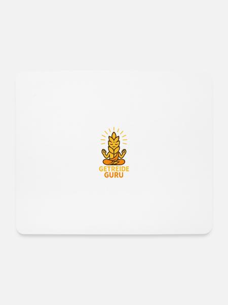 Getreide Guru – Meditativer Weizen-Style - Mousepad (Querformat) - Weiß