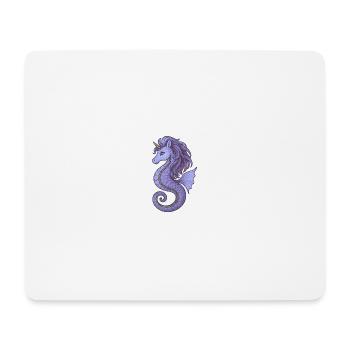 Hippocampe Licorne Violet Violet - Tapis de souris (format paysage) - blanc - Devant
