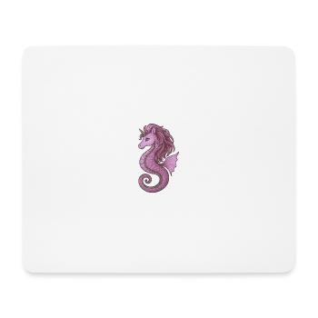 Seepferdchen-Einhorn Pink Violet - Mousepad (Querformat) - Weiß - Vorne