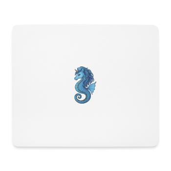 Seepferdchen-Einhornblauer Ozean - Mousepad (Querformat) - Weiß - Vorne