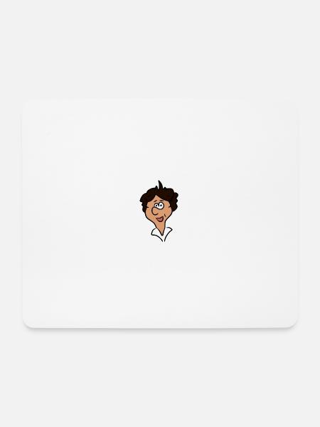 Comic Fröhliches Frauen Gesicht - Mousepad (Querformat) - Weiß