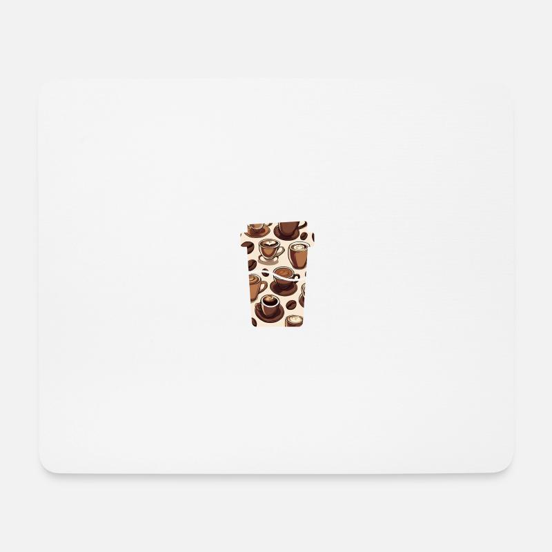 Kaffeezauber Latte Art - Mousepad (Querformat) - Weiß