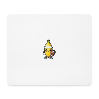 Banane de football - Tapis de souris (format paysage) - blanc - Devant