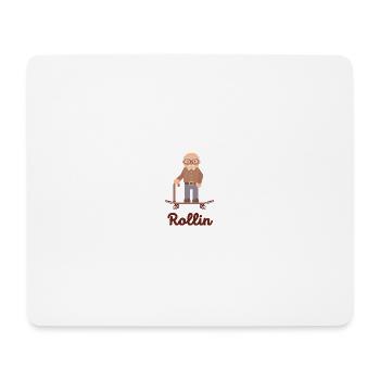 Rollin Opa Skating | lustiges & cooles Geschenk - Mousepad (Querformat) - Weiß - Vorne