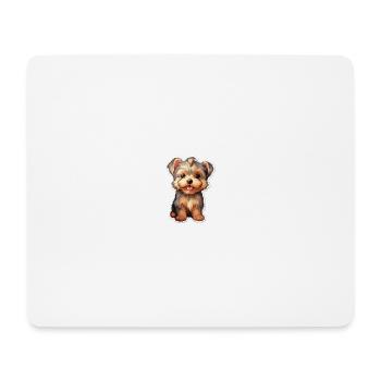 Cute Baby Yorkshire Terrier Dog - Mouse Pad (horizontal) - white - Front