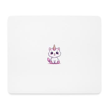 Einhornkatze - Mousepad (Querformat) - Weiß - Vorne