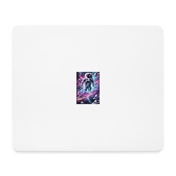 Un astronaute dans le cosmos - Tapis de souris (format paysage) - blanc - Devant
