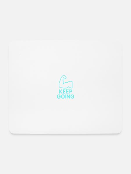 Durchhaltearm Keep Going - Mousepad (Querformat) - Weiß