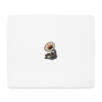 Gramophone Blossom Design - Mouse Pad (horizontal) - white - Front