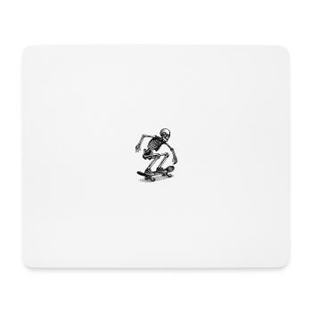 Skeleton skateboard, Skelett - Mousepad (Querformat) - Weiß - Vorne