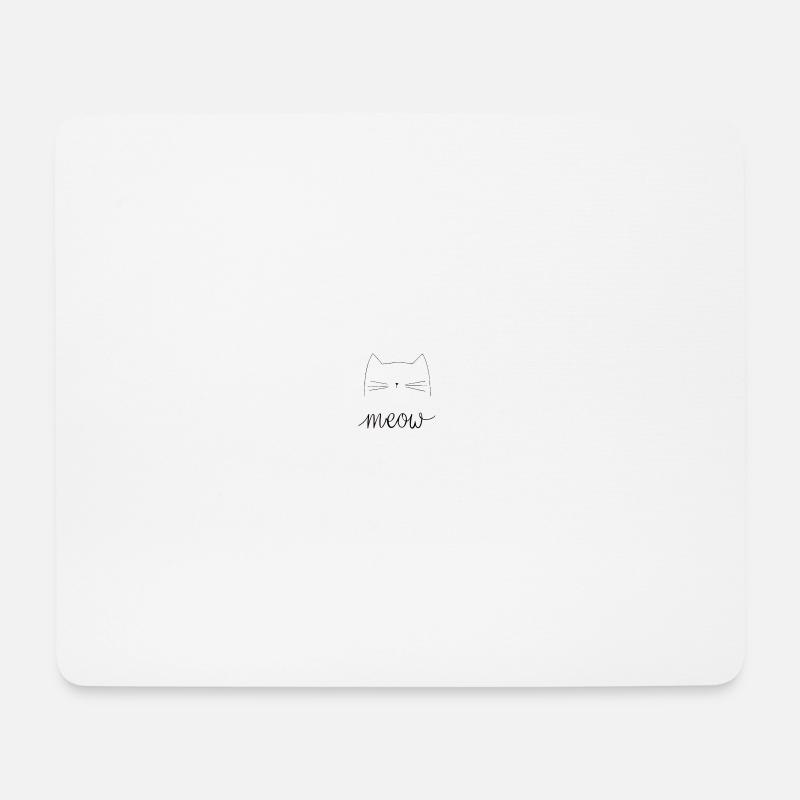 Katzen Zeichnung - Mousepad (Querformat) - Weiß