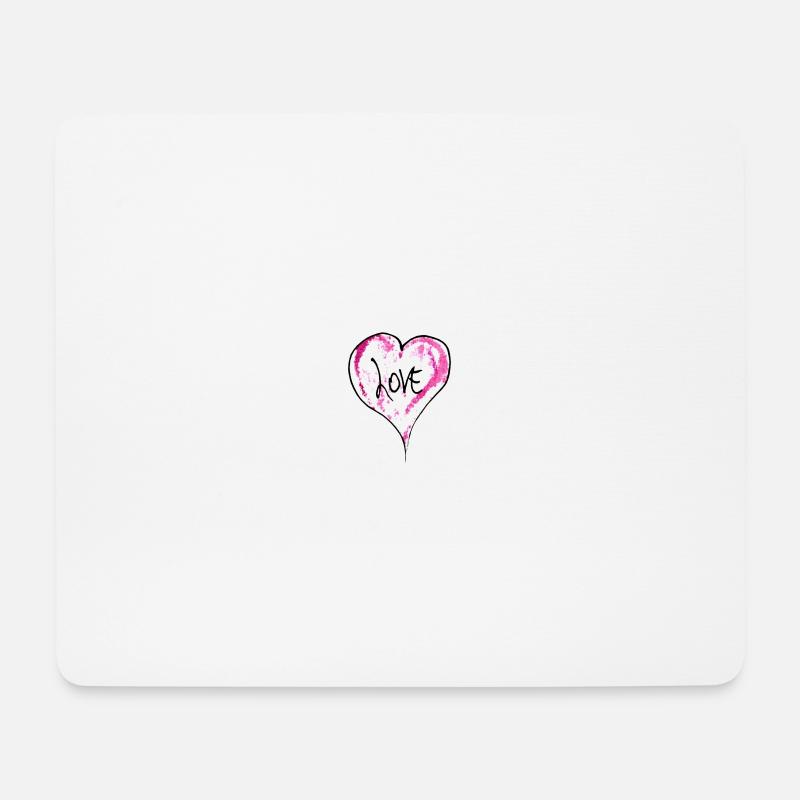 PINK LOVE - Mousepad (Querformat) - Weiß