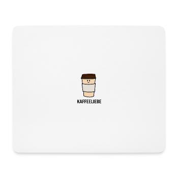Kaffeeliebe Shirt süße Tasse mit Spruch Geschenk - Mousepad (Querformat) - Weiß - Vorne