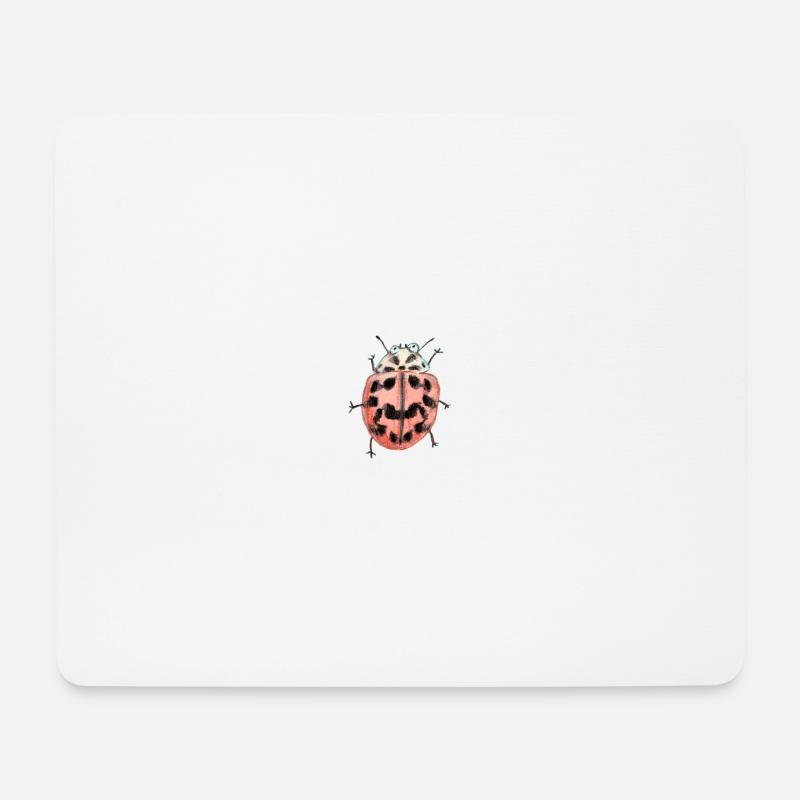 pappel marienkäfer - Mousepad (Querformat) - Weiß