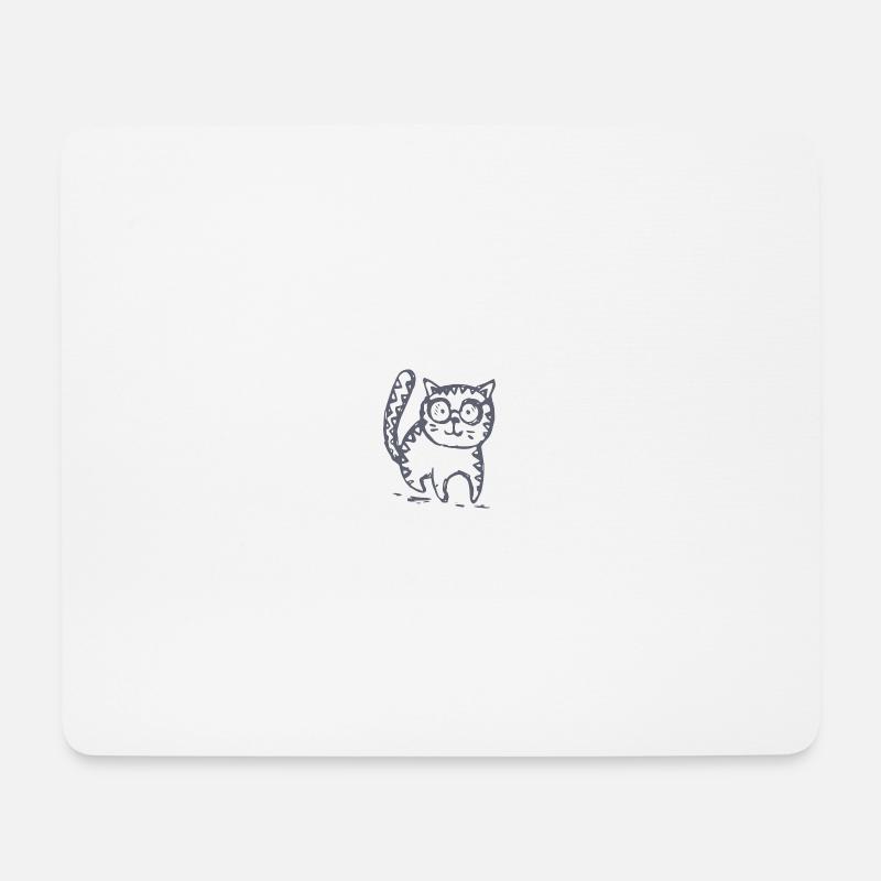 Katze - Mousepad (Querformat) - Weiß