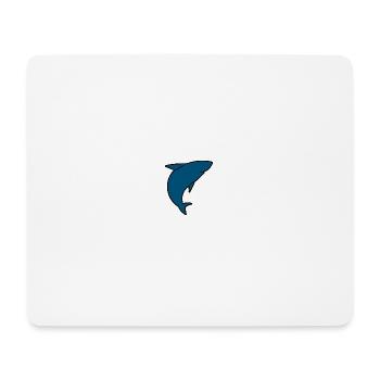 Coole Hai Illustration für alle Designs minimal - Mousepad (Querformat) - Weiß - Vorne