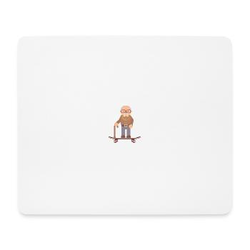 Lustiger Opa skating | Funny Skateboard Opa Design - Mousepad (Querformat) - Weiß - Vorne