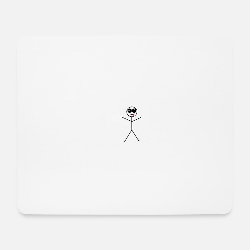 Lustiges Strichmännchen / Stickman - Mousepad (Querformat) - Weiß