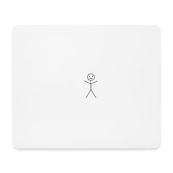 Strichmann Traurig - Mousepad (Querformat) - Weiß - Vorne