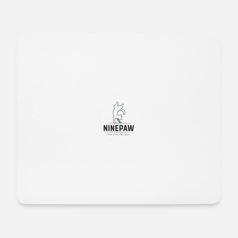 Ninepaw Logo - Mousepad (Querformat) - Weiß