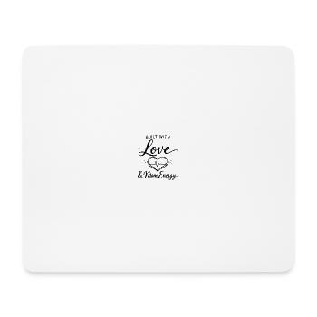 Built with Love & Mom Energy – Modern Minimal - Mousepad (Querformat) - Weiß - Vorne