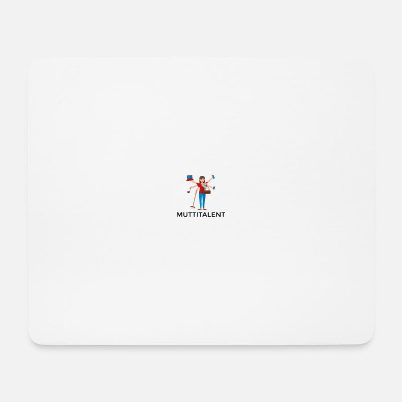 Muttertag Tshirt Muttitalent Braun - Mousepad (Querformat) - Weiß