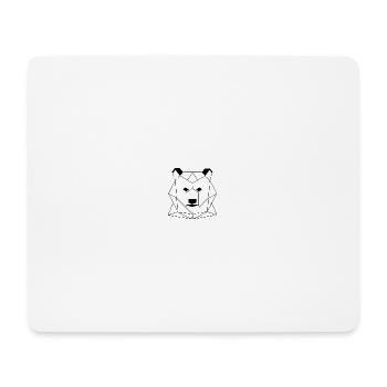 Bär Geometrie - Mousepad (Querformat) - Weiß - Vorne