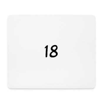 18. 18 JAHRE ALT. 18-JÄHRIGES JUBILÄUM. GEBURTSTAG 18 JAHRE. - Mousepad (Querformat) - Weiß - Vorne