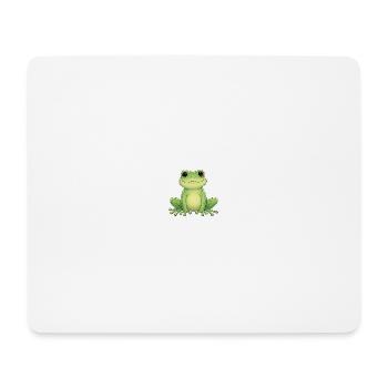 Grüner Kawaii-Frosch - Mousepad (Querformat) - Weiß - Vorne
