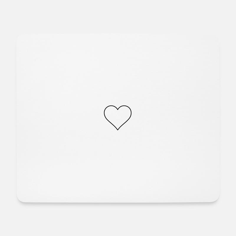Heart - Mouse Pad (horizontal) - white