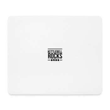 Kettlebell ROCKS 1.0 - Mousepad (Querformat) - Weiß - Vorne