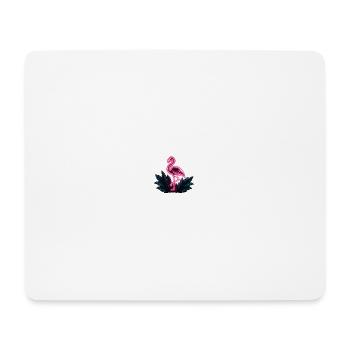 Neon Flamingo Tropisches Leuchten - Mousepad (Querformat) - Weiß - Vorne