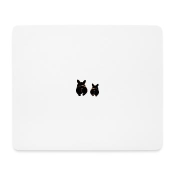 Two corgis with cute butts - Mouse Pad (horizontal) - white - Front