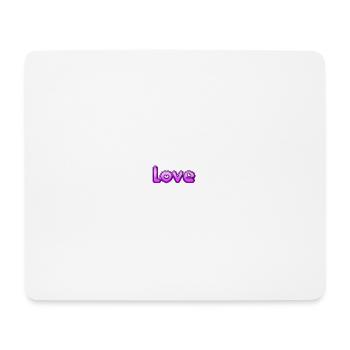 Text Love - Mousepad (Querformat) - Weiß - Vorne