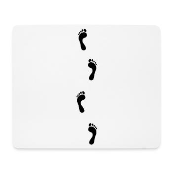 Empreintes de pas - Tapis de souris (format paysage) - blanc - Devant