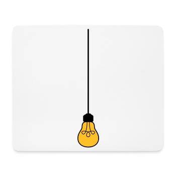 decke oben kabel haengen gluehbirne licht strom id - Mousepad (Querformat) - Weiß - Vorne