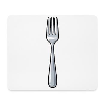 Gabel - Mousepad (Querformat) - Weiß - Vorne