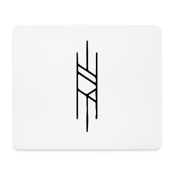 Rune Celtes Symbole Cadeau Ornement Culture - Tapis de souris (format paysage) - blanc - Devant