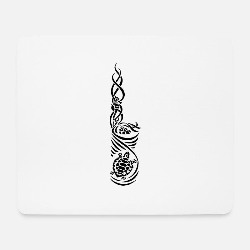 UW-Tribal - Mousepad (Querformat) - Weiß