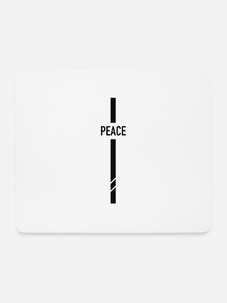 Friede - Mousepad (Querformat) - Weiß