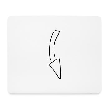 Pfeil Zeichnung Skizze schwarz - Mousepad (Querformat) - Weiß - Vorne
