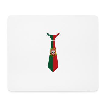 Cravate du Portugal – Conception du drapeau - Tapis de souris (format paysage) - blanc - Devant