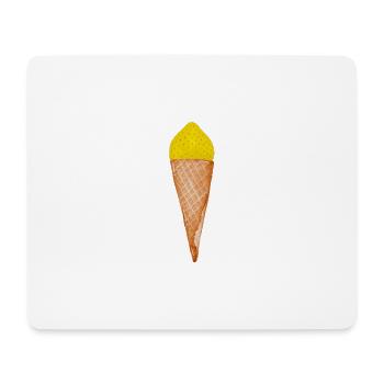 Zitroneneis - Mousepad (Querformat) - Weiß - Vorne