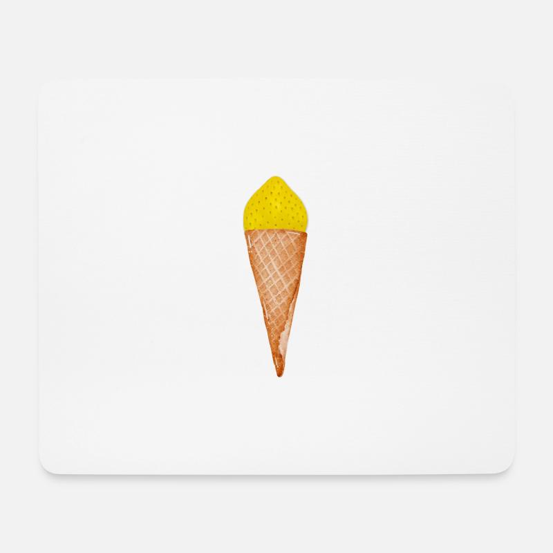 Zitroneneis - Mousepad (Querformat) - Weiß