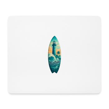 Neptune Lighthouse Surfboard - Mouse Pad (horizontal) - white - Front
